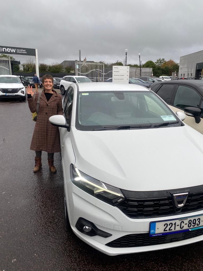 Brenda Day collected a courtesy Dacia Sandero from Kearys Renault Midleton